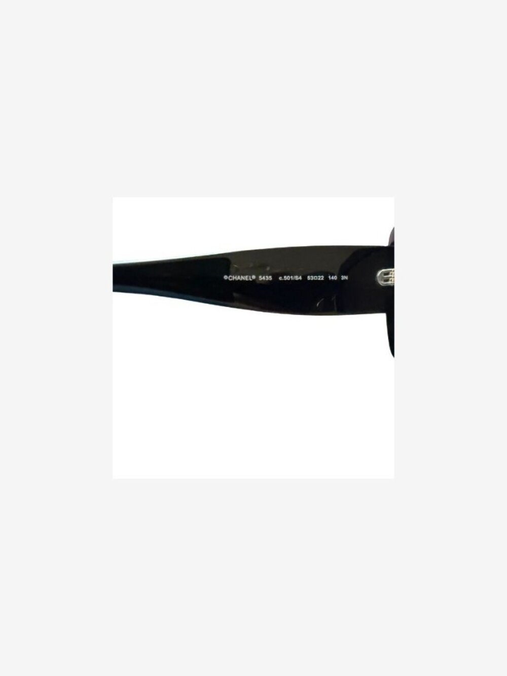 Chanel CH5435 Rectangle Sunglasses Black Frame Gray Gradient Lens - Picture 4 of 10